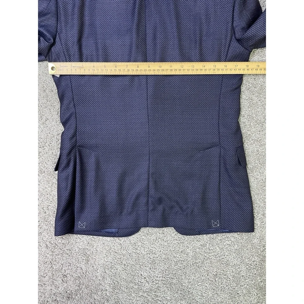 Psycho‎ Bunny Wool Blue Sport Coat Blazer Size 36R Blue Pattern
